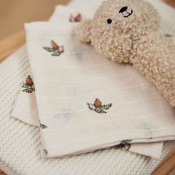 Jollein Waterproof Face Cloth Rosehip 3-pack