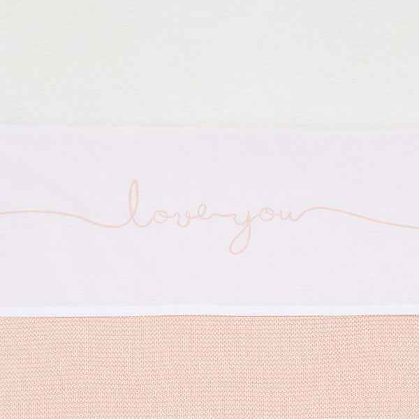 Jollein laken 120x150cm Love you Pale pink