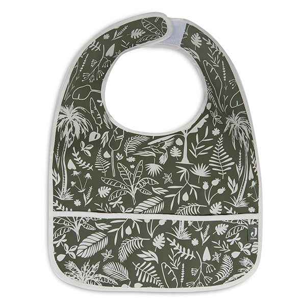 Jollein Waterproof Botanical Leaf Green 2-Pack Baby Bibs