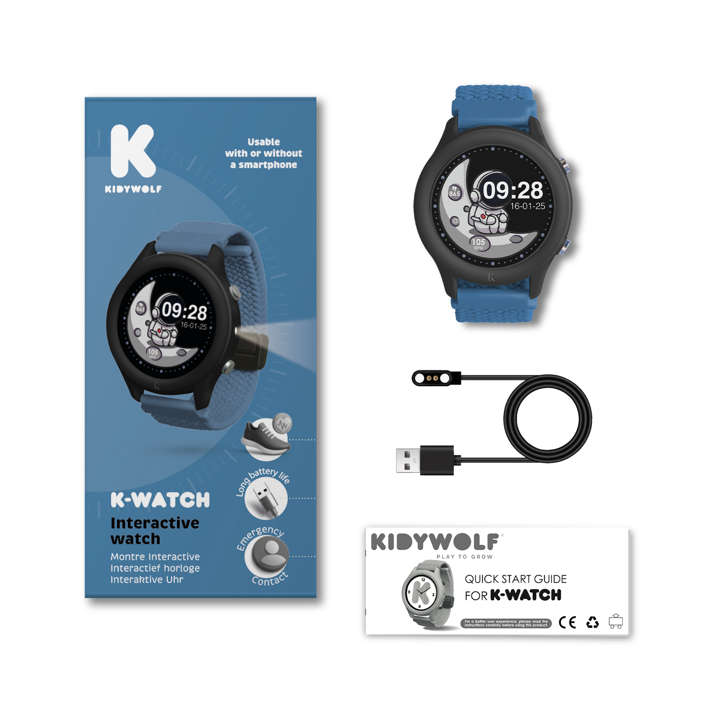 Kidywolf | K-WATCH Interactief Horloge Blauw