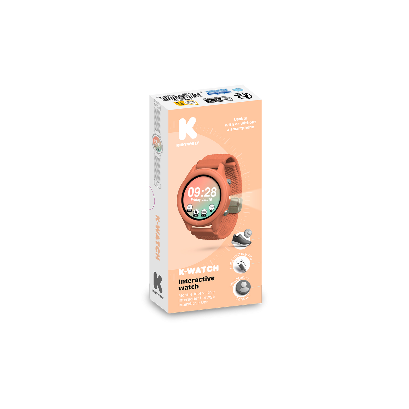 Kidywolf | K-WATCH Interactive Watch Coral