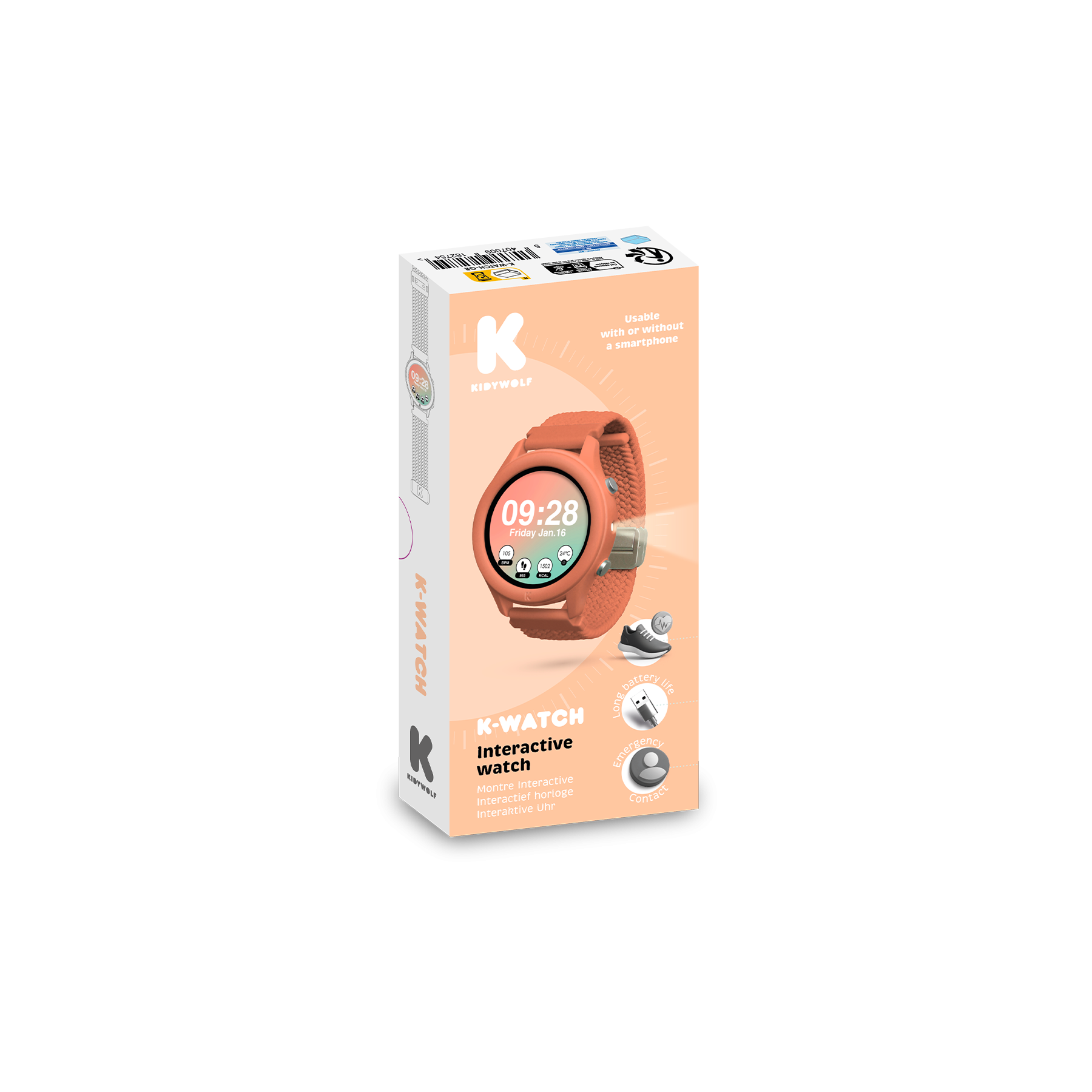 Kidywolf | K-WATCH Interactive Watch Coral