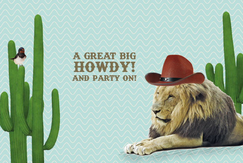 Kaart - A great big howdy and party on - Enfant Terrible