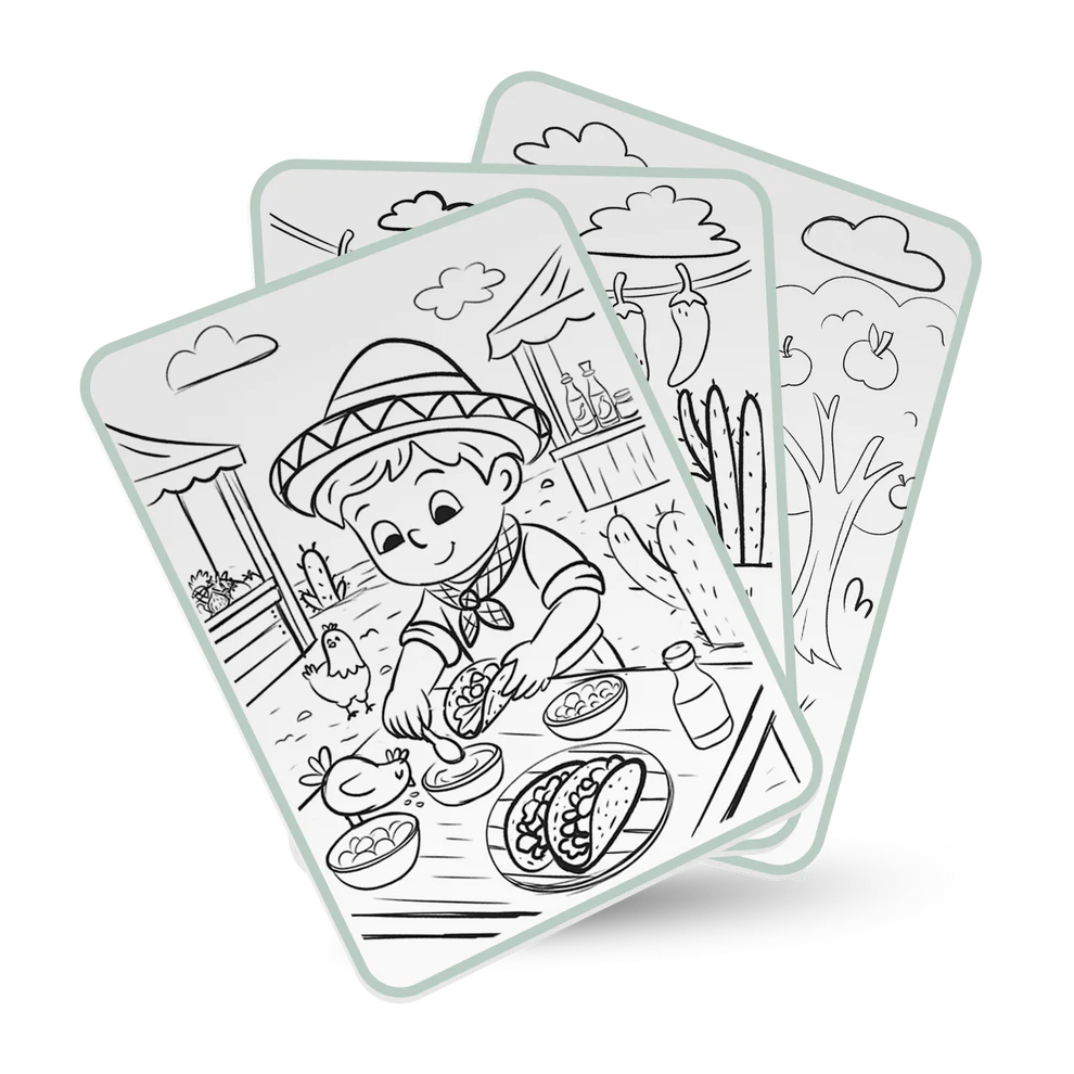 Kidywolf | Kidydraw Pad Food Around The World 6Y+