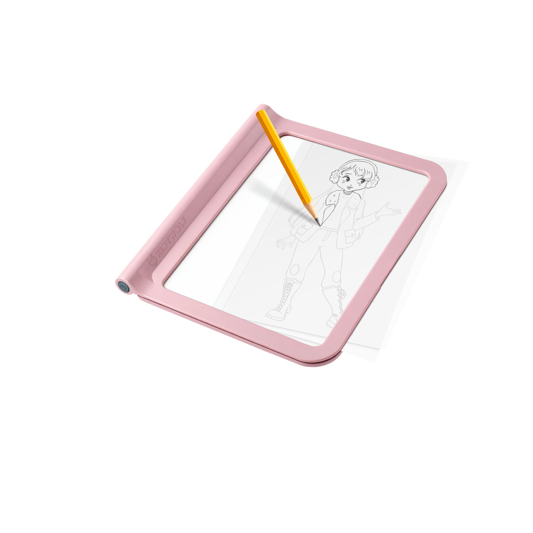 Kidywolf | Kidydraw - Pink Pro Light-Up Drawing Board Let's Draw Fashion