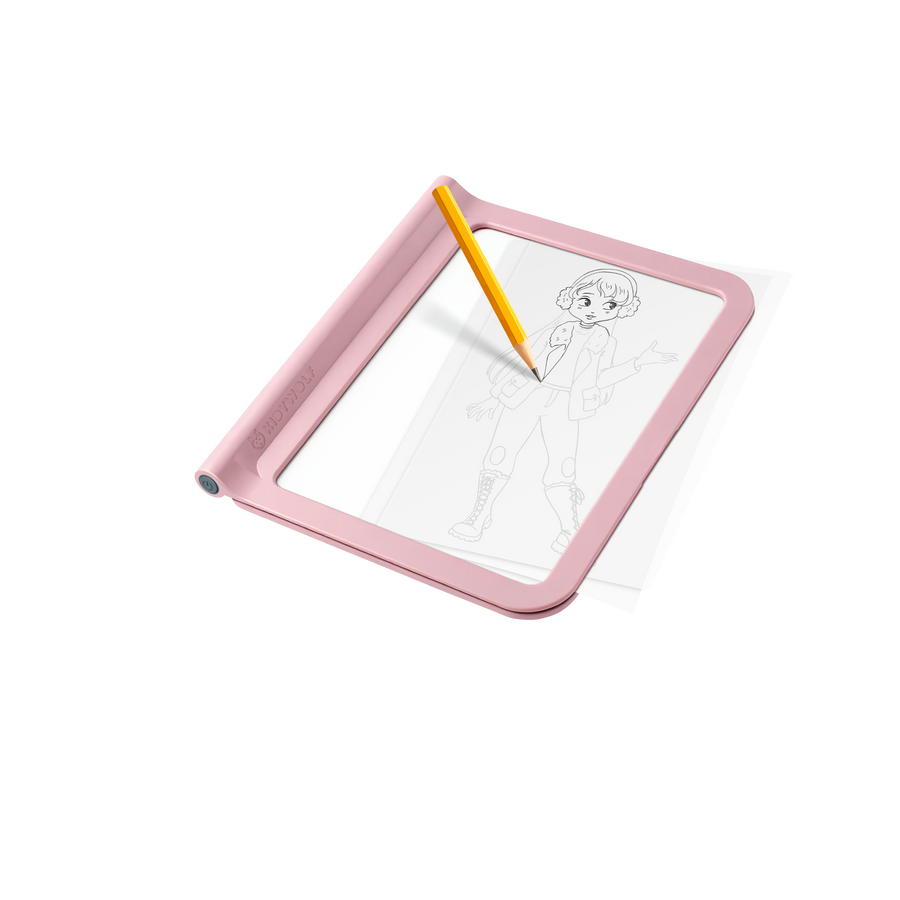 Kidywolf | Kidydraw - Pro VerlichtTekenbord Roze Let's Draw Fashion