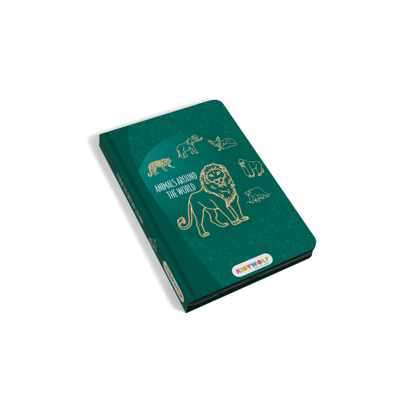 Kidywolf | Kidydraw Mini Tekentablet  Animals Around The World Groen