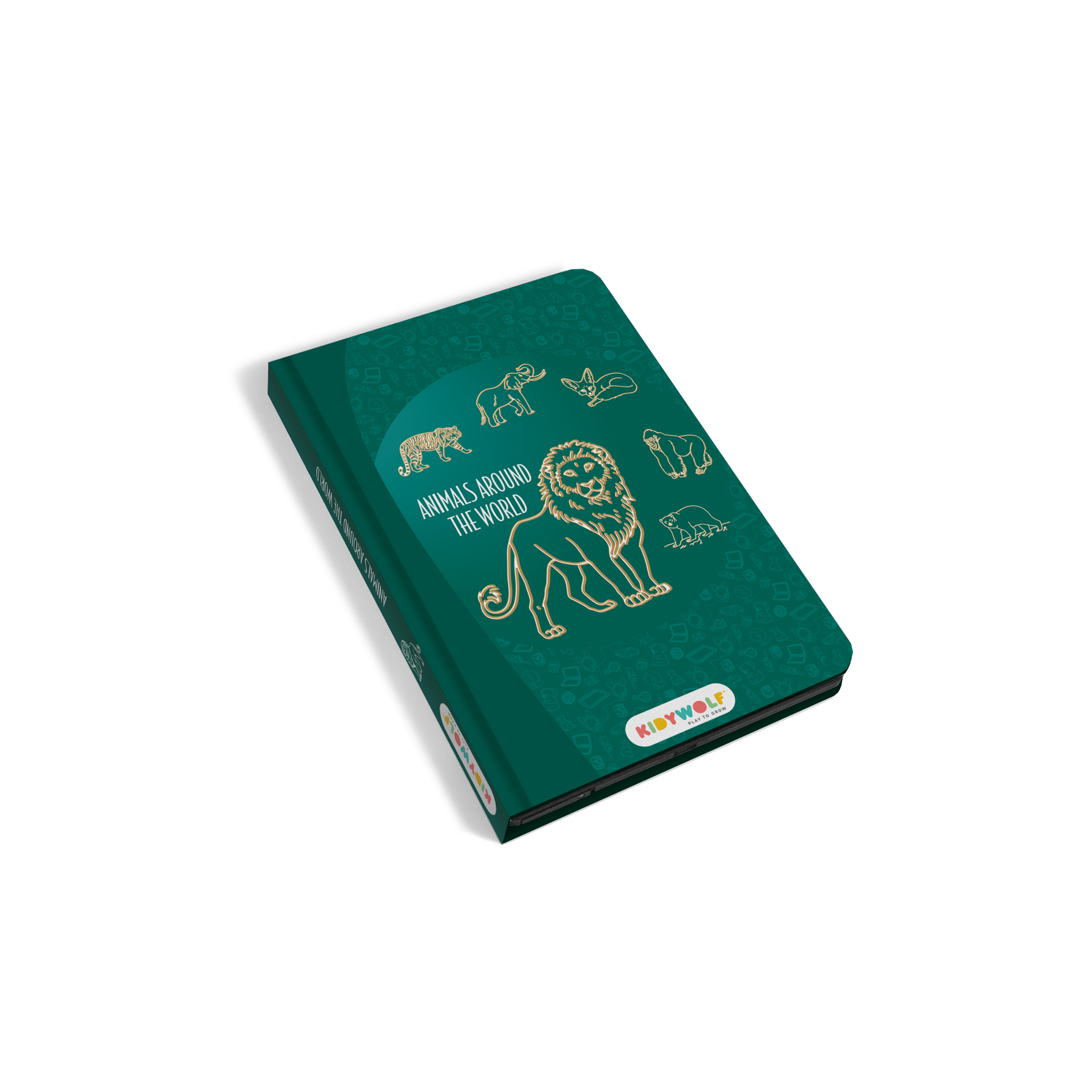 Kidywolf | Kidydraw Mini Tekentablet  Animals Around The World Groen