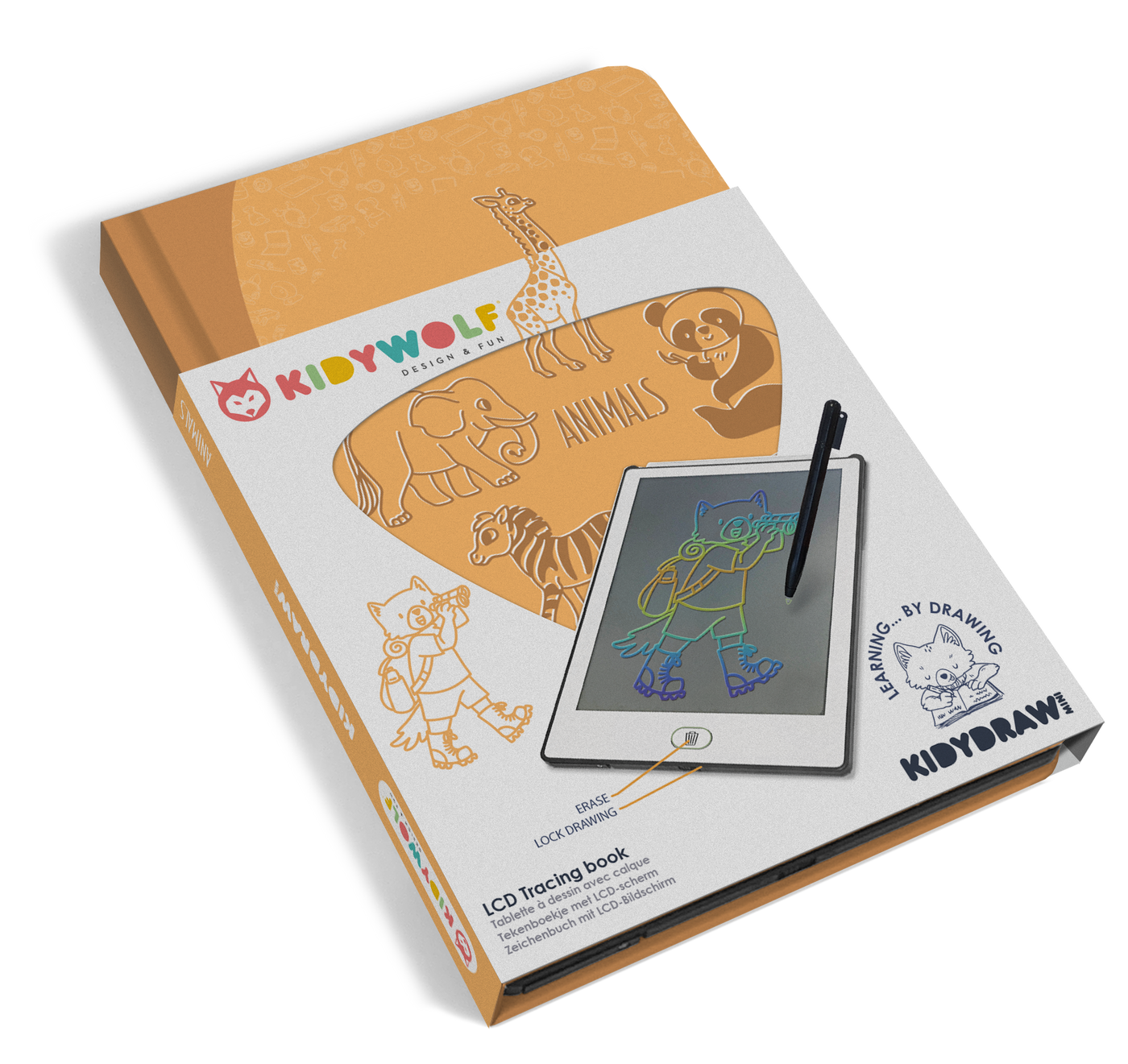 Kidywolf | Kidydraw - Mini Tekenbord Dieren