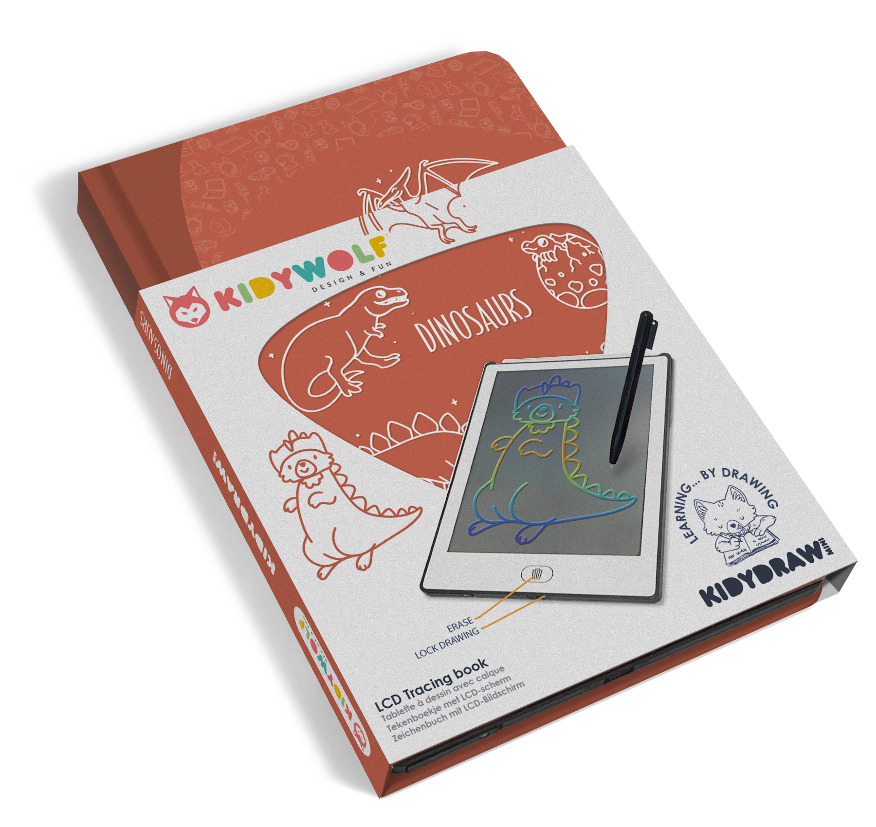 Kidywolf | Kidydraw - Mini Tekenbord Dinosaurussen