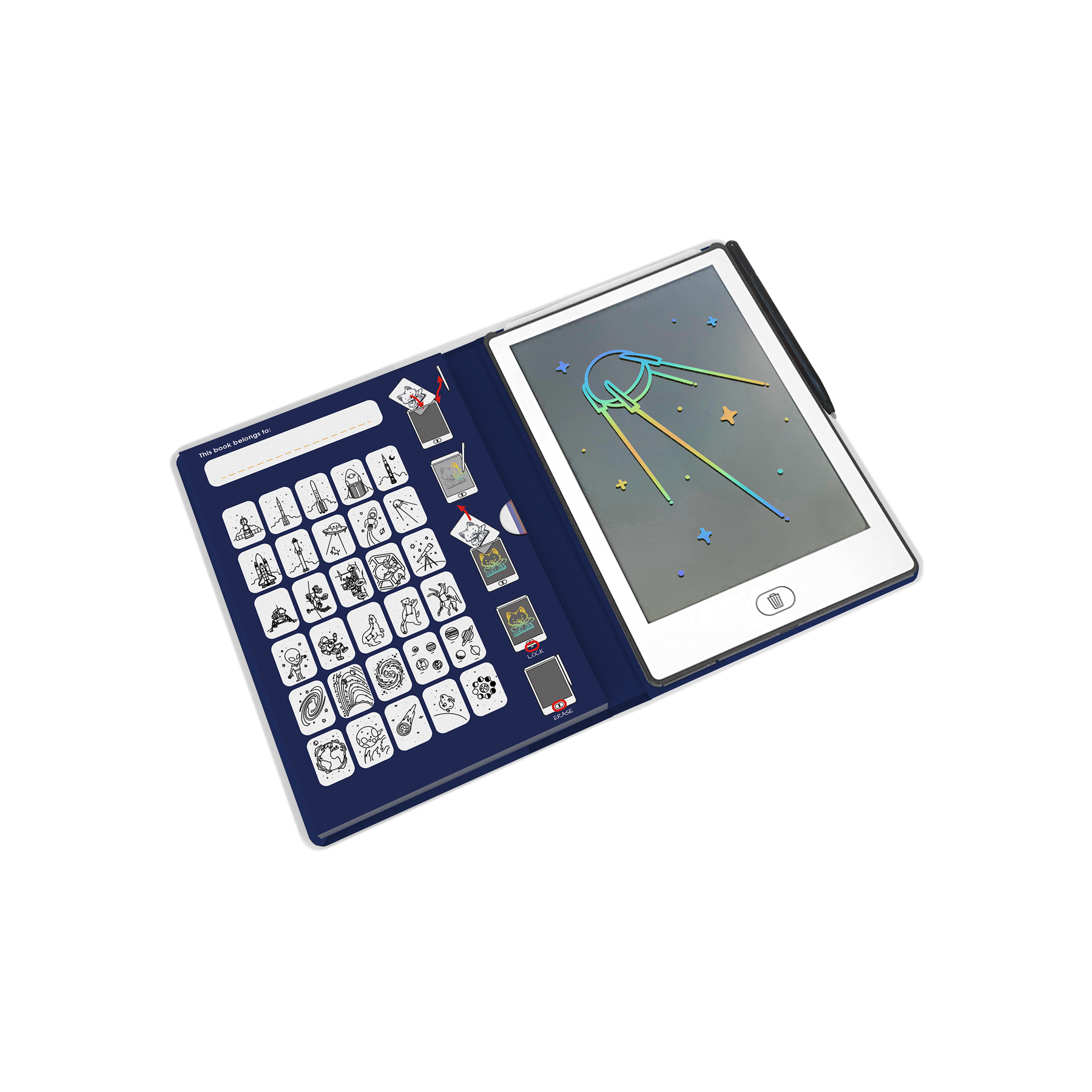 Kidywolf | Kidydraw Mini Tekentablet Galaxy