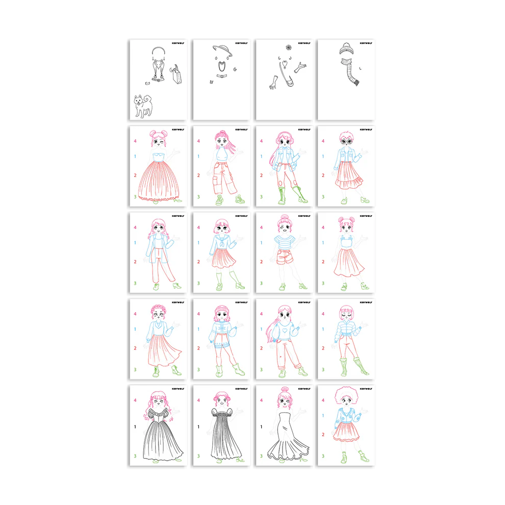 Kidywolf | Kidydraw - Pro VerlichtTekenbord Roze Let's Draw Fashion