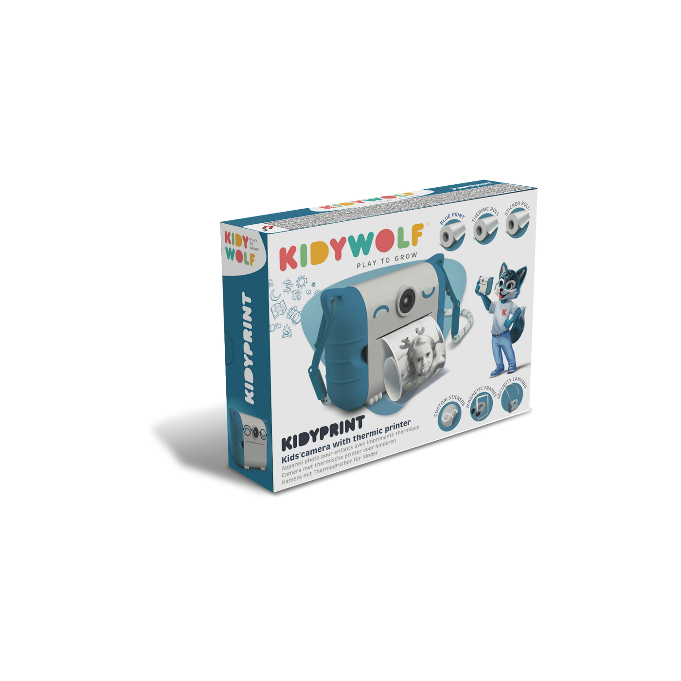 Kidywolf | Kidyprint- camera thermal printer- Blauw