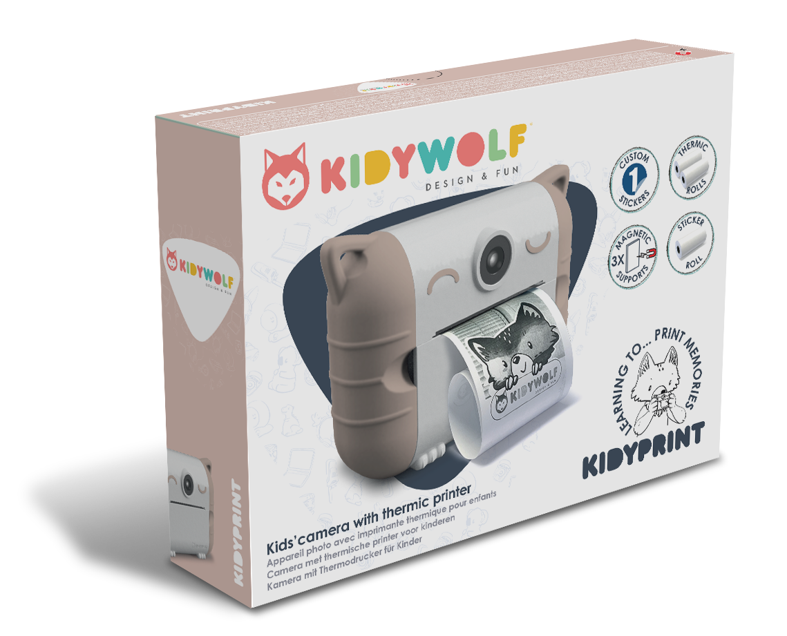 Kidywolf Kidyprint- camera thermal printer- Peach