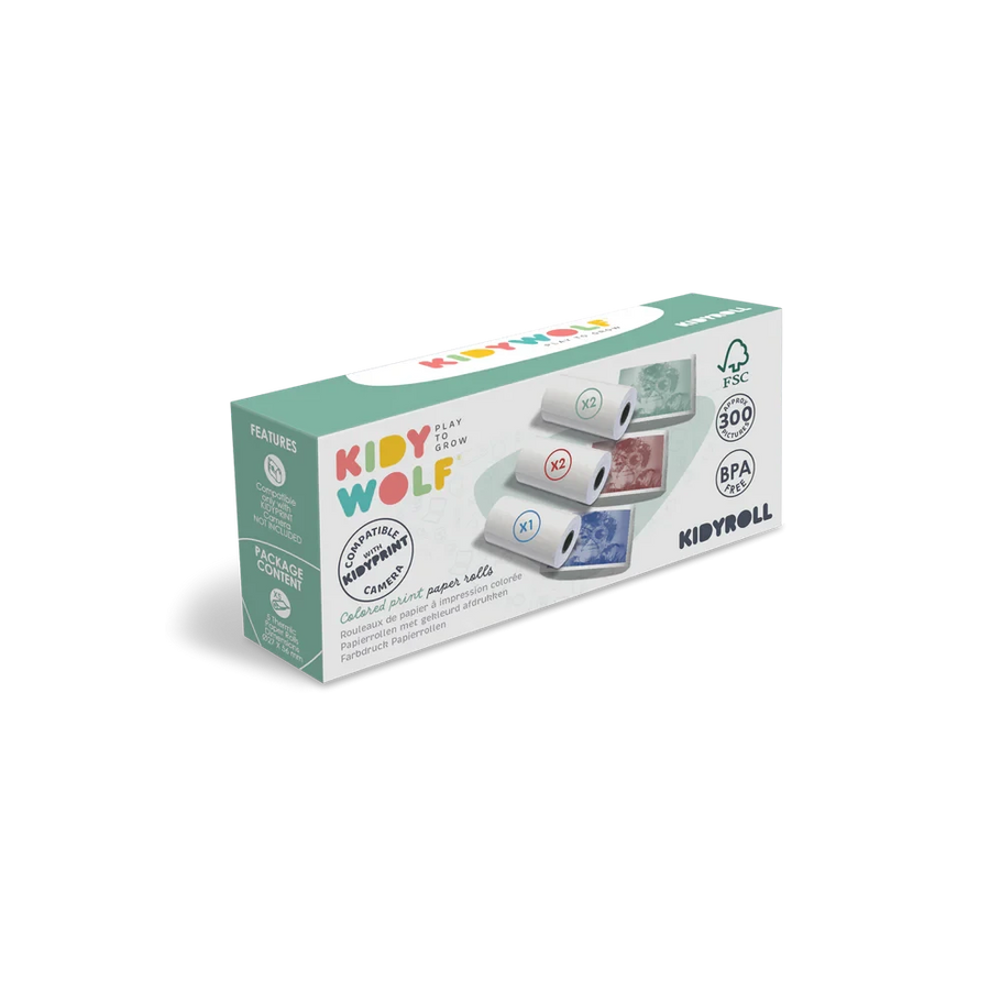 Kidywolf | Kidyroll Colored Paper Rolls for Kidyprint