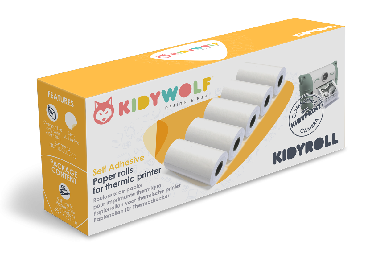 Kidywolf | Kidyroll Self-Adhesive Paper Rolls for Kidyprint