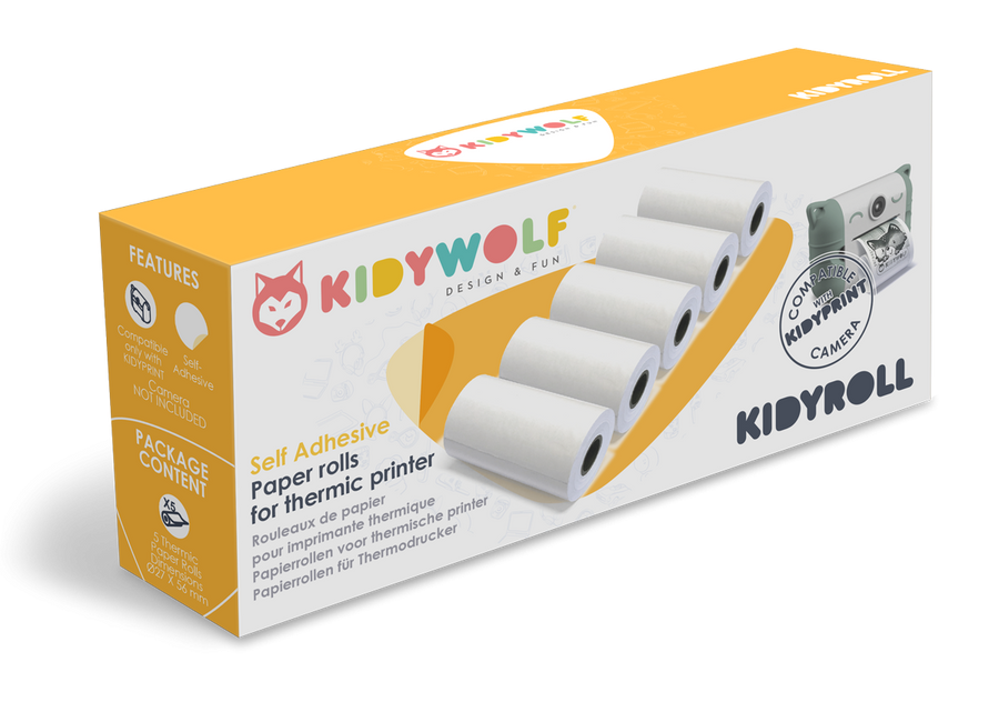 Kidywolf | Kidyroll Zelfklevende papierrollen voor  Kidyprint