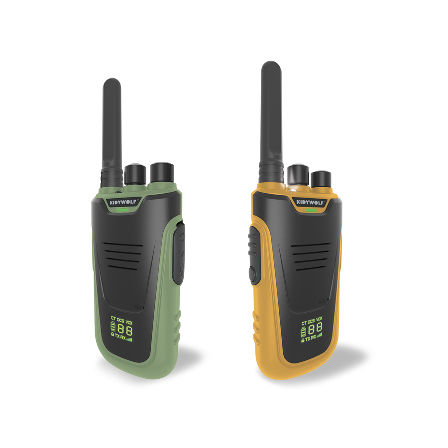 Kidywolf walkie talkie Kidytalk green-orange portofoon
