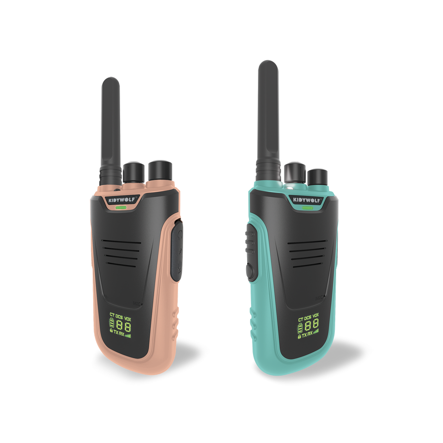 Kidywolf walkie talkie Kidytalk Nude-Cyan portofoon