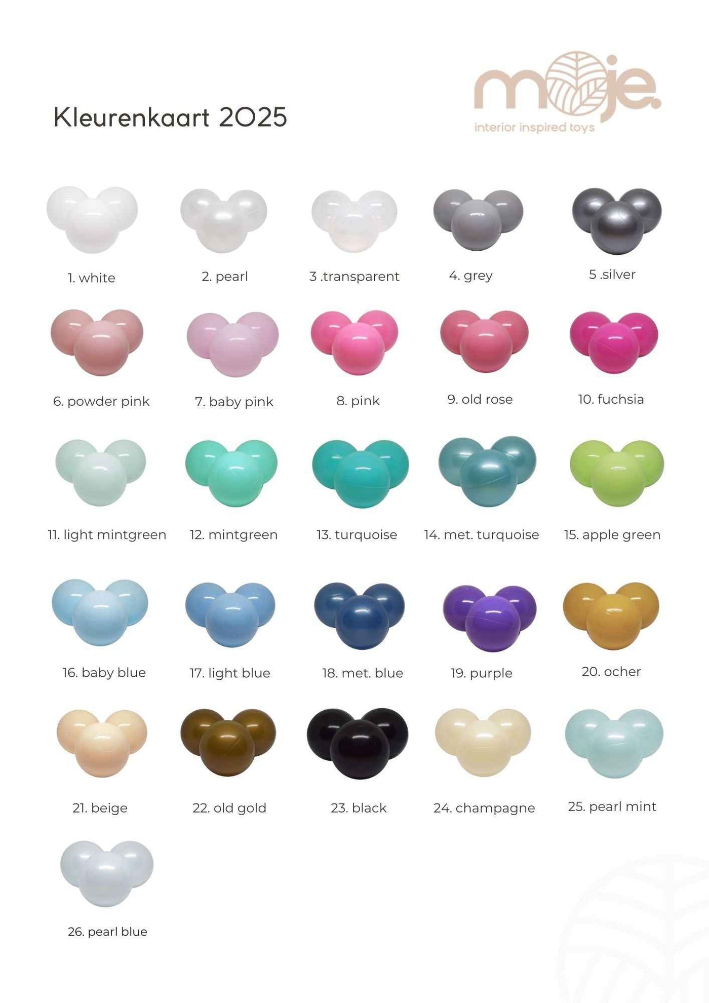 Moje |  3 Elementen + Ballenbad - Cotton Light Grey 90x30 cm + 200 Ballen
