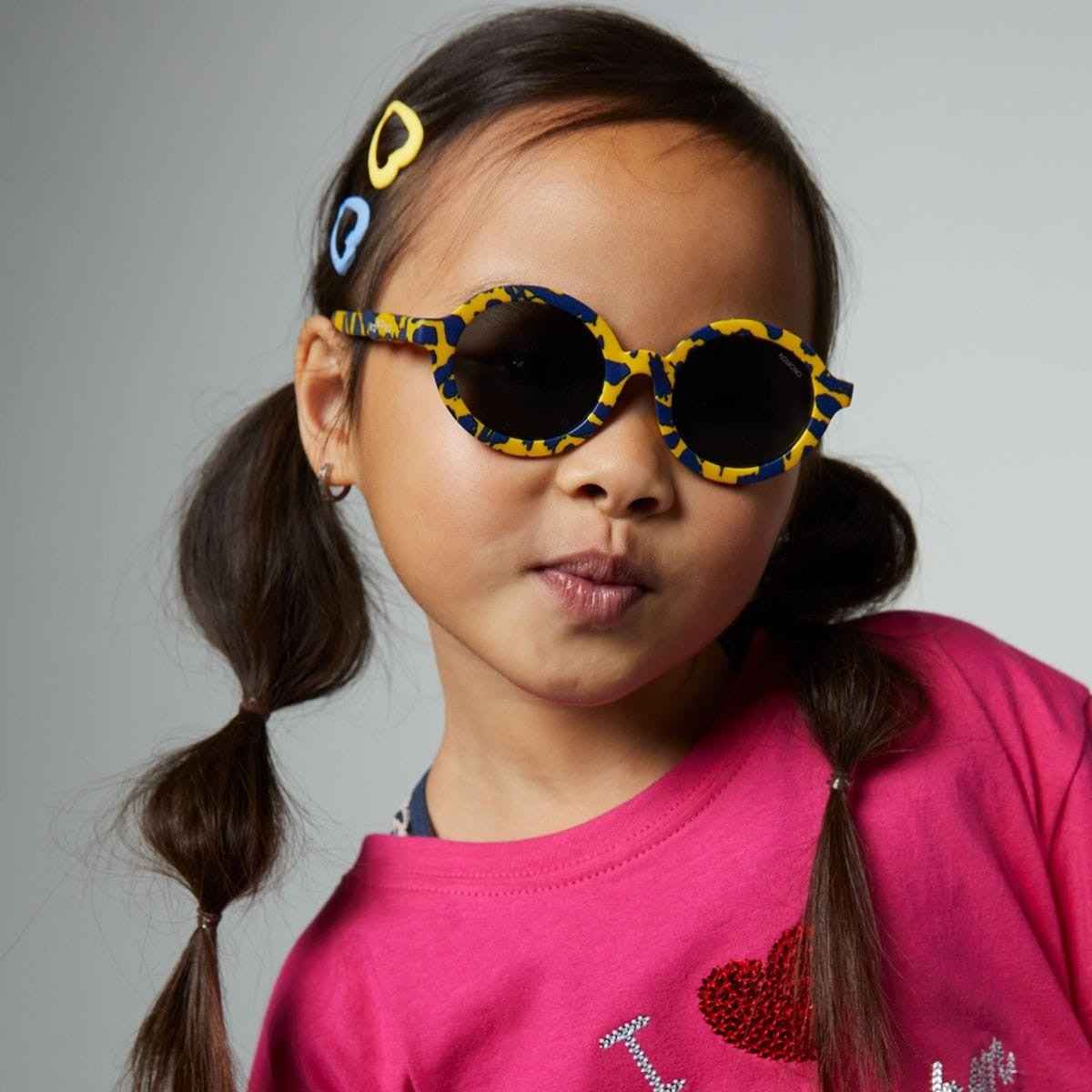 KOMONO SUNGLASSES KIDS 3-5Y - LOU - PATTERN - YELLOW BLUE