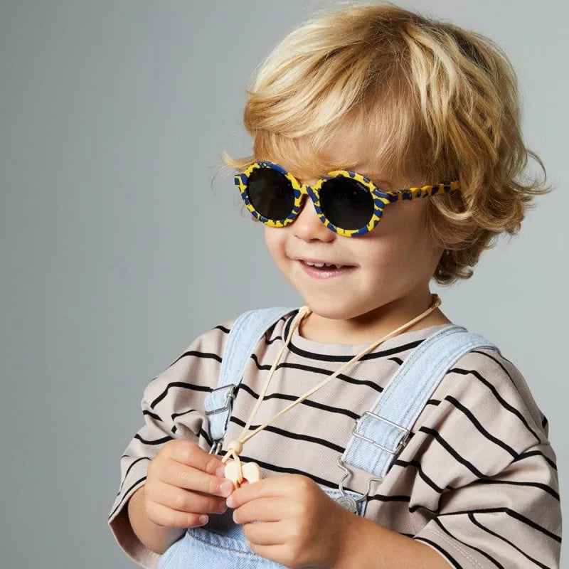 KOMONO SUNGLASSES KIDS 3-5Y - LOU - PATTERN - YELLOW BLUE