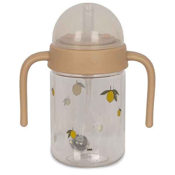 Konges Slojd Drinking Bottle with Handle in Lemon