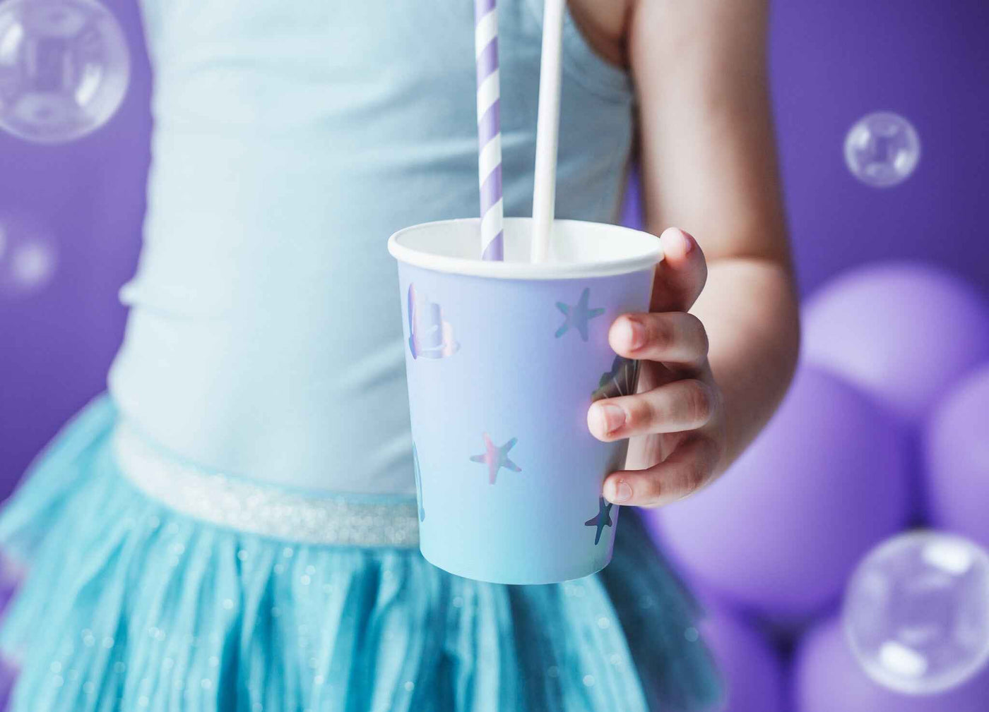 Party Deco Papieren bekers - Narwhal