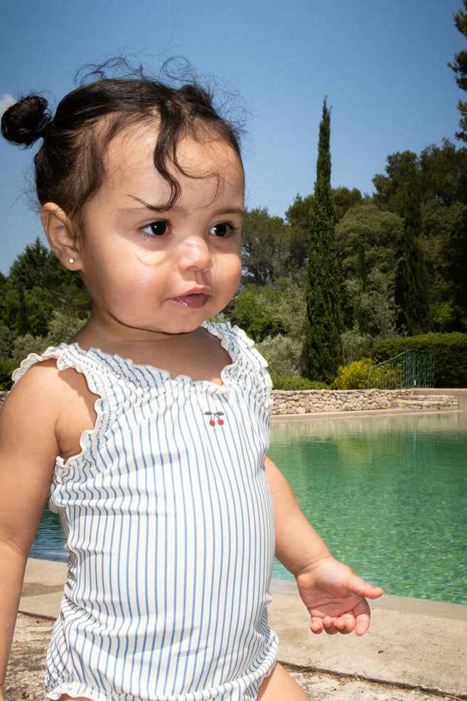 Konges Slojd Colette Blue Stripe Swimsuit