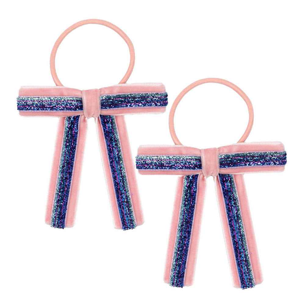 Konges Slojd | Fluwelen Strik Elastiek Mellow Rose 2 Pak