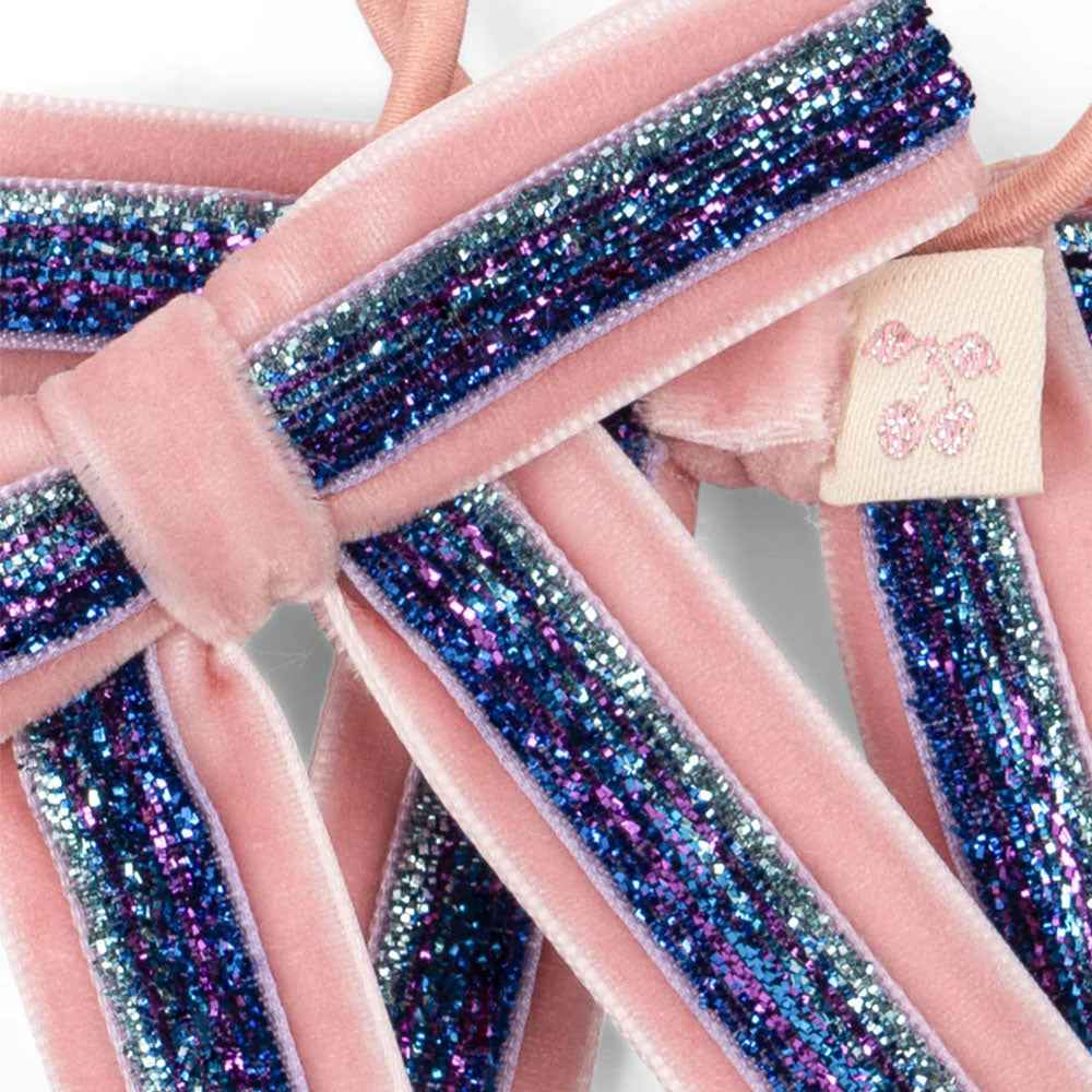 Konges Slojd | Fluwelen Strik Elastiek Mellow Rose 2 Pak