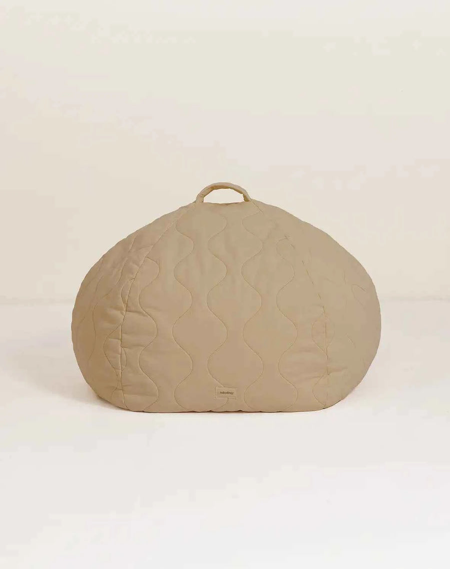 Nobodinoz | Landscape Gewatteerde Ronde Zitzak 65x40cm Sesame