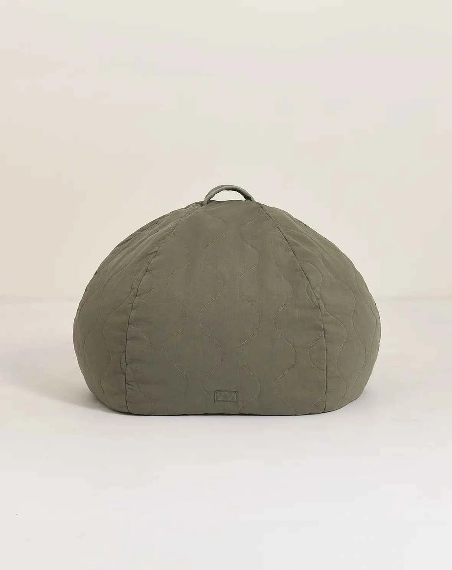 Nobodinoz | Landscape Gewatteerde Ronde Zitzak 65x40 Vetiver