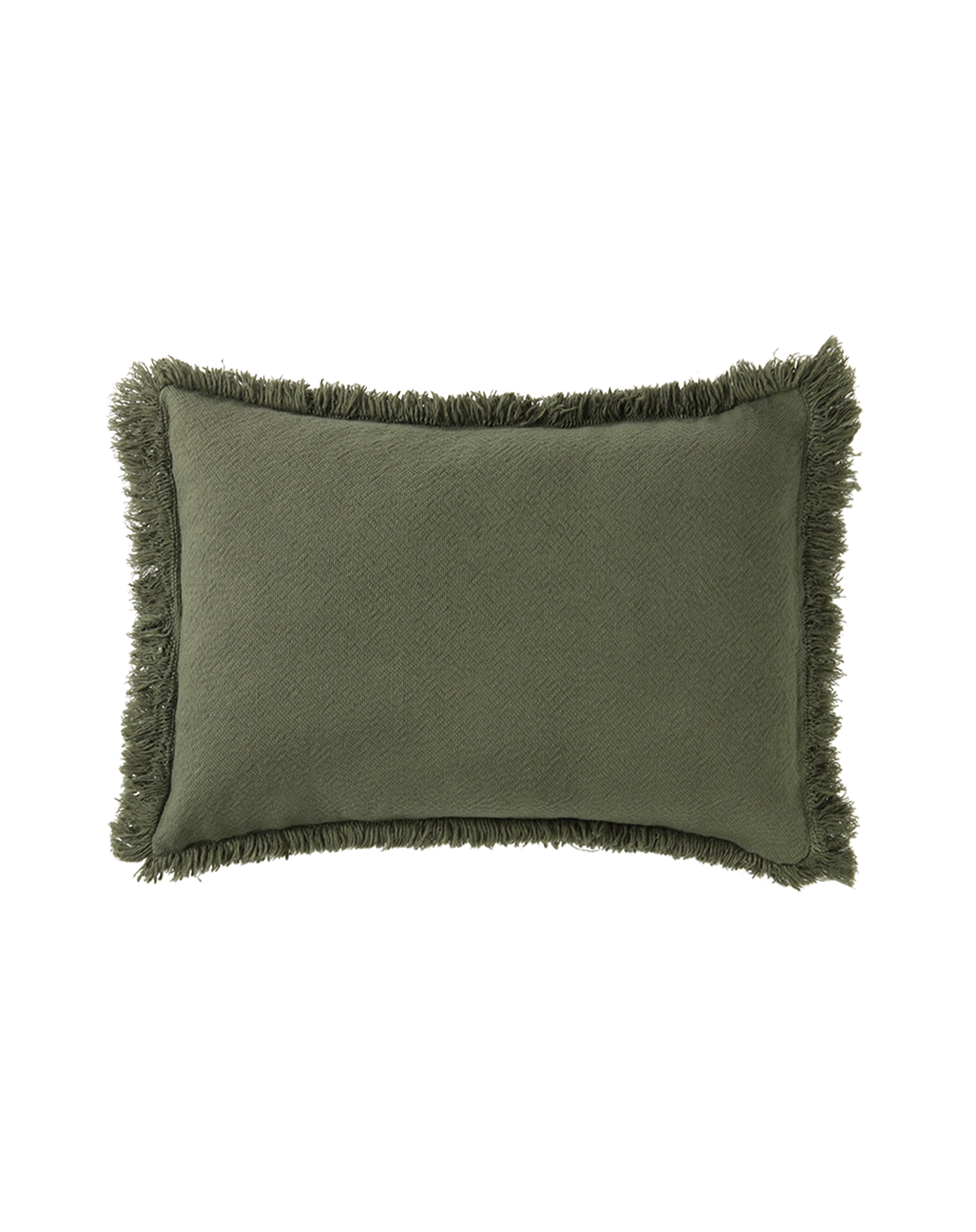 Nobodinoz | Kussen Landscape Rectangular Fringes Vetiver