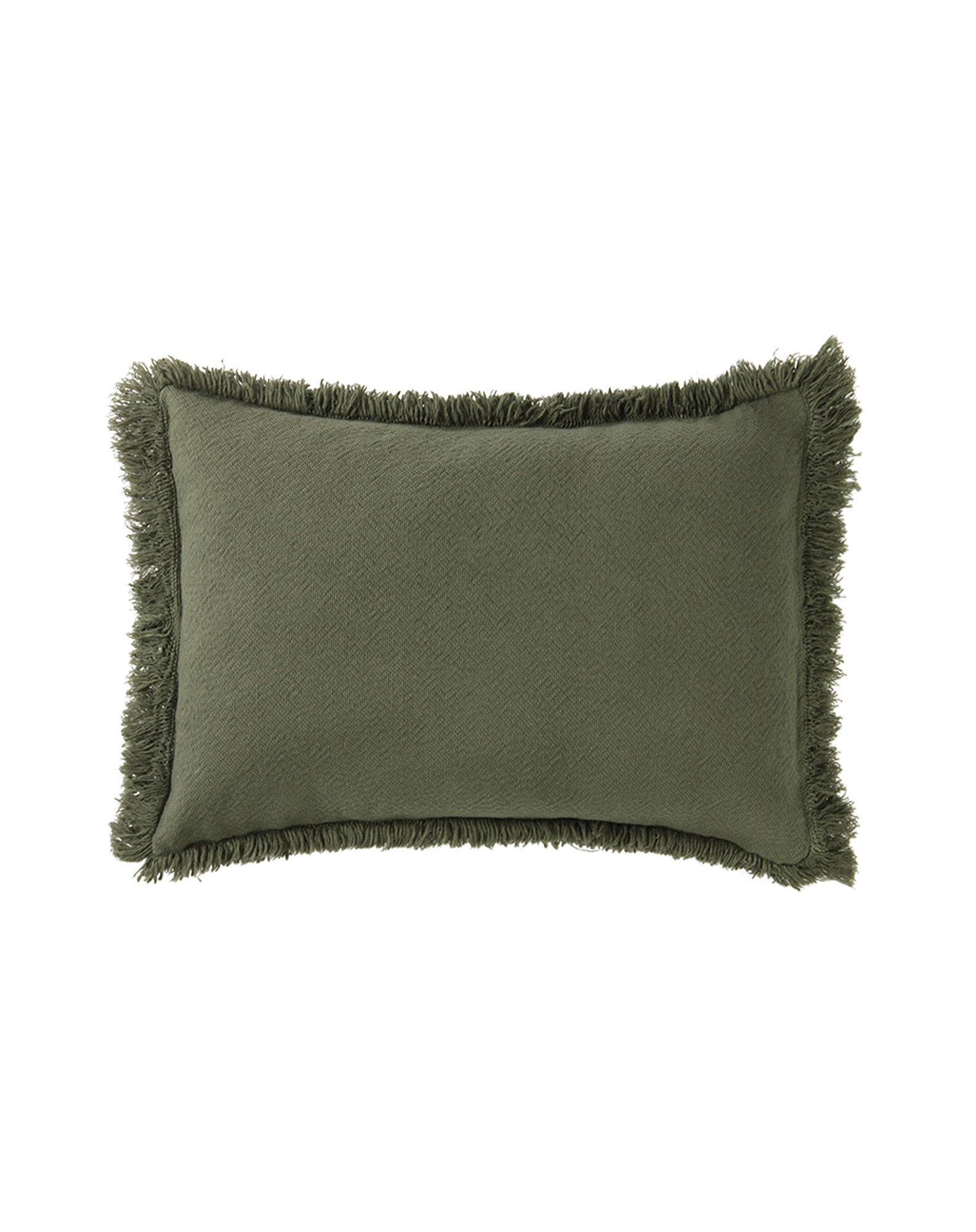 Nobodinoz | Kussen Landscape Rectangular Fringes Vetiver