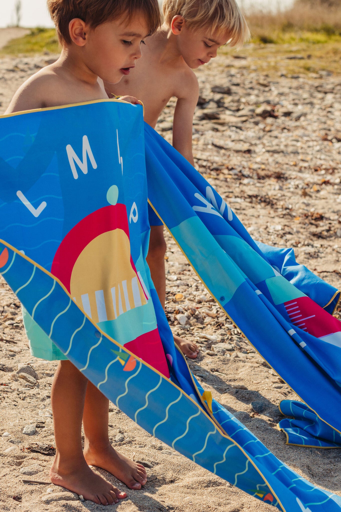 Quut | Speelhanddoek M (140 x 70cm) Lighthouse Blue