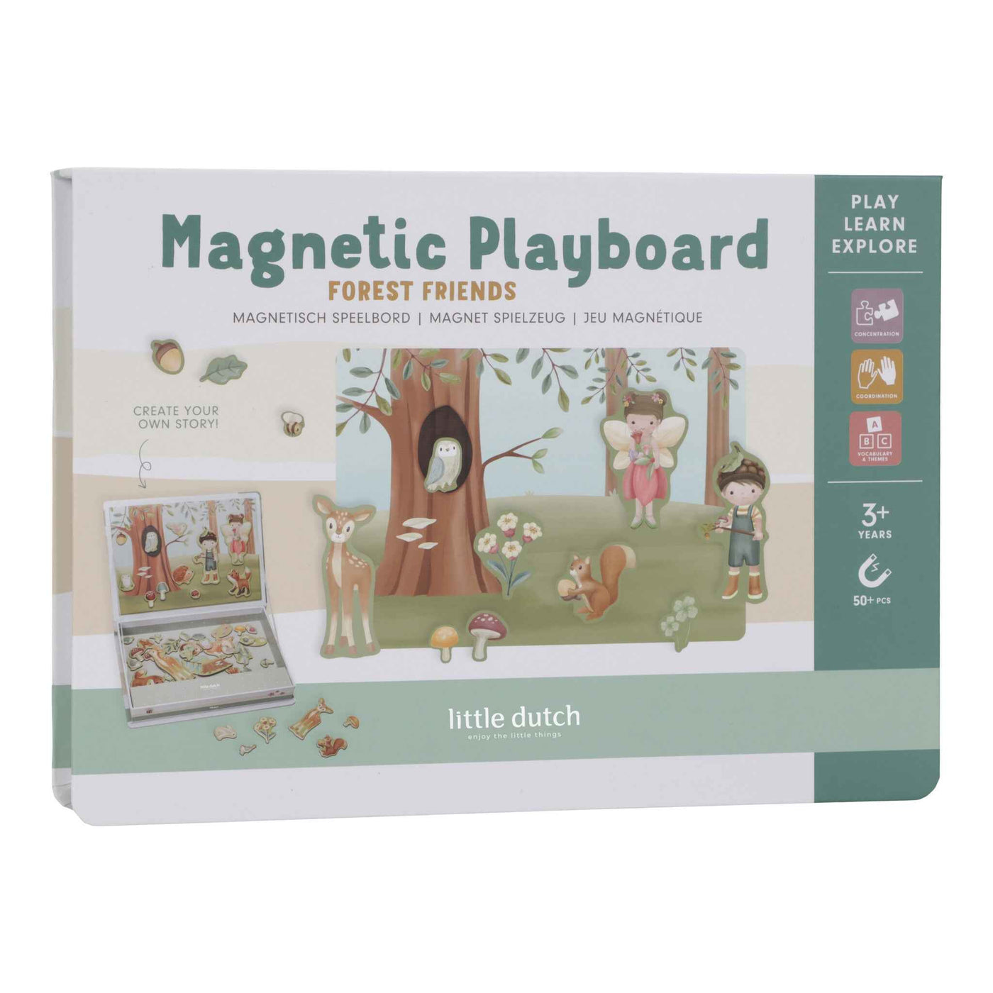 Little Dutch | Magnetisch Speelbord Forest Friends FSC