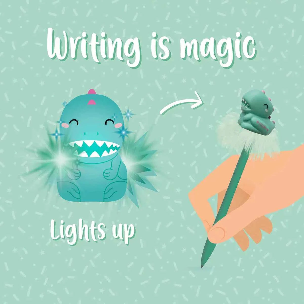 Legami | Ballpoint Pen with Light - Writing Is Magic Dino