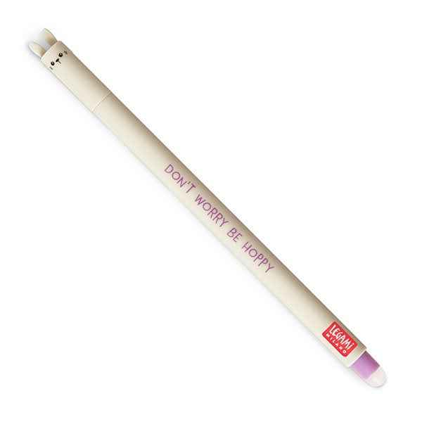 Legami | "Don't Worry Be Hoppy" Bunny Erasable Gel Pen - Erasable Pen