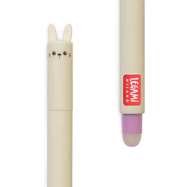 Legami | "Don't Worry Be Hoppy" Bunny Erasable Gel Pen - Erasable Pen