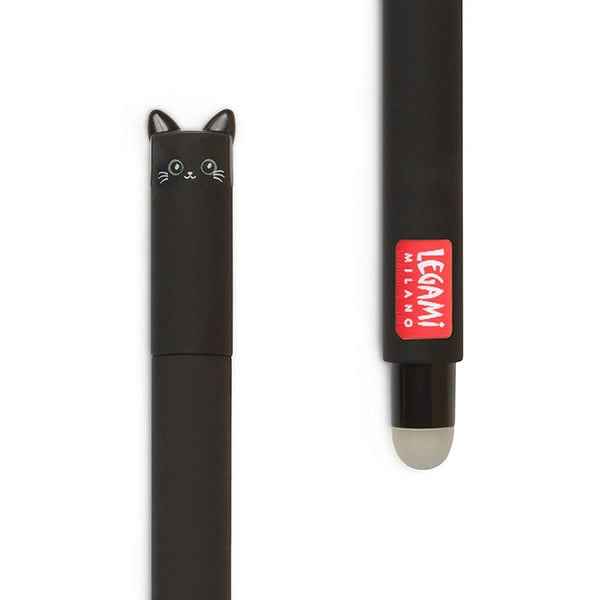 Legami | "Be Curious" Kitty Erasable Gel Pen - Erasable Pen