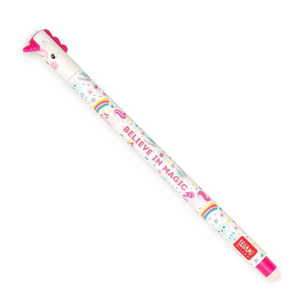 Legami | "Believe In Magic" Unicorn Erasable Gel Pen - Erasable Pen
