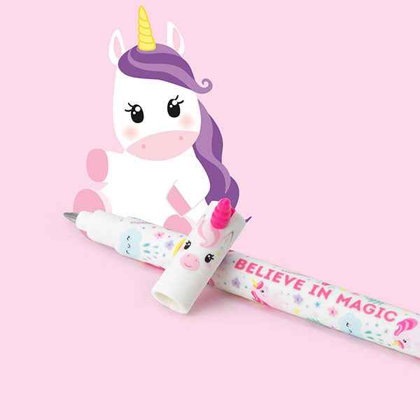 Legami | "Believe In Magic" Unicorn Erasable Gel Pen - Erasable Pen