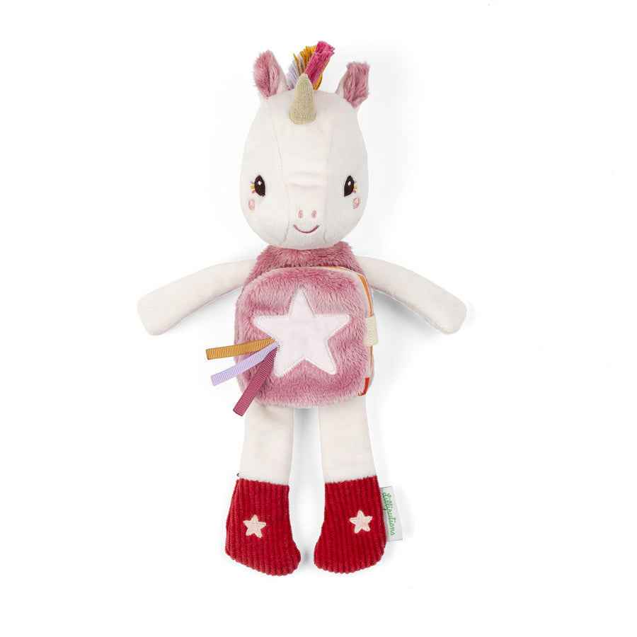 Lilliputiens | Lena the Unicorn Glow-in-the-Dark Plush and Fabric Book
