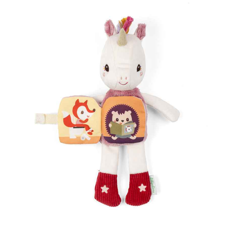 Lilliputiens | Lena the Unicorn Glow-in-the-Dark Plush Soft Fabric Book