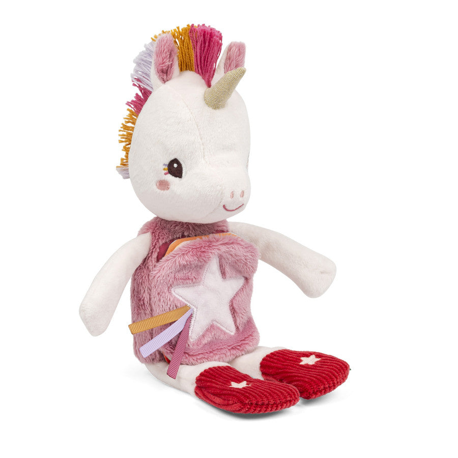 Lilliputiens | Lena de Eenhoorn Glow-In-The-Dark Pluche En Stoffen Boek