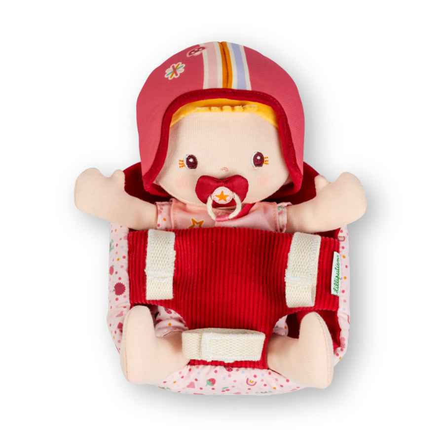 Lilliputiens | Lena Fabric Doll and Child Bike Seat