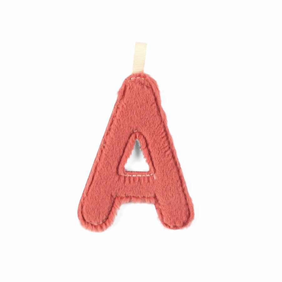 Lilliputiens | Letter A in Reversible Pink Phosphorescent Fabric