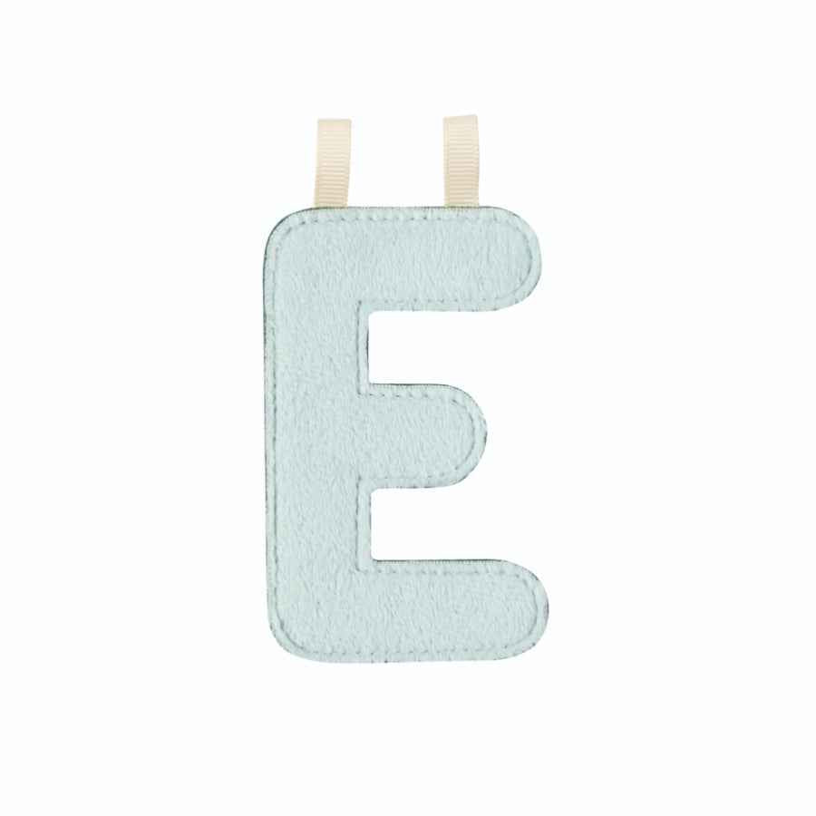 Lilliputiens | Letter E in Reversible Blue Phosphorescent Fabric