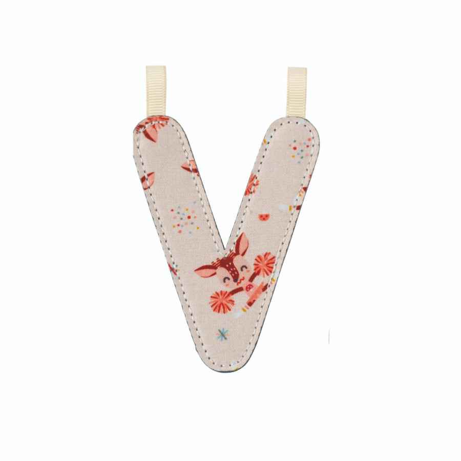Lilliputiens | Letter V in Reversible Phosphorescent Fabric